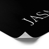 Rustikales Schwarz-Pfirsichblütenzeichen Poster (Ecke)