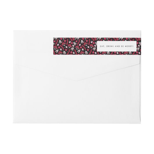 Rustikales Schwarz-Rot-Weihnachtsmuster (Rückseite)