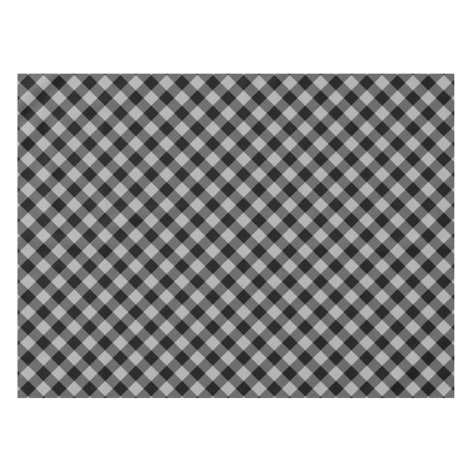 Rustikales Schwarz und Grau Buffalo Kariert Tischdecke (Vorderseite (Horizontal))