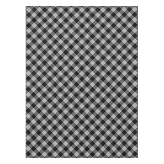 Rustikales Schwarz und Grau Buffalo Kariert Tischdecke (Vorderseite)