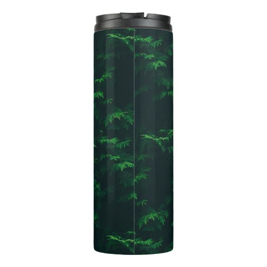 Rustikales Schwarz von Evergreen Thermosbecher (Rückseite)