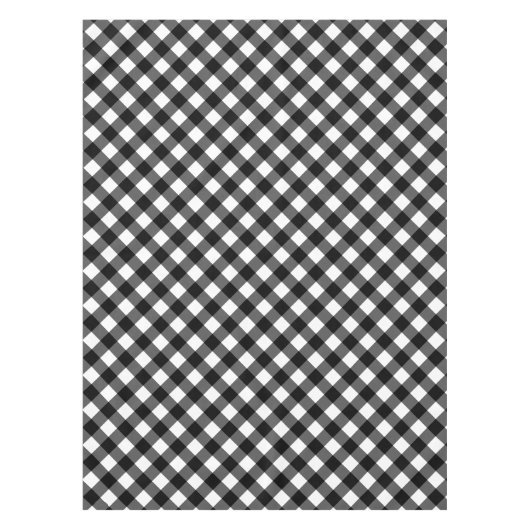 Rustikales Schwarz-Weiß-Buffalo Kariert Tischdecke (Vorderseite)