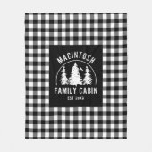 Rustikales Schwarz-weiß Buffalo Kariert Woods pers Fleecedecke (Vorderseite)