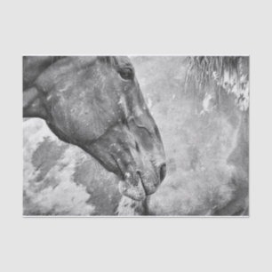 Rustikales Schwarz-Weiß-Dekor Seidenpapier