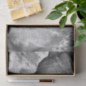 Rustikales Schwarz-Weiß-Dekor Seidenpapier (Geschenk)