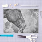 Rustikales Schwarz-Weiß-Dekor Seidenpapier (Handwerk)