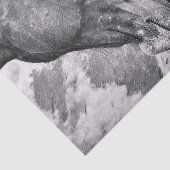 Rustikales Schwarz-Weiß-Dekor Seidenpapier (Ausschnitt)