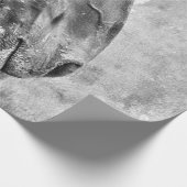 Rustikales Schwarz-Weiß-Dekoupage Geschenkpapier (Ecke)