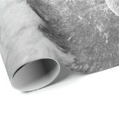 Rustikales Schwarz-Weiß-Dekoupage Geschenkpapier (Rolleneckpunkt)