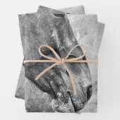 Rustikales Schwarz-Weiß-Dekoupage Geschenkpapier Set (Beispiel)