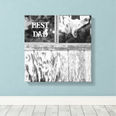 Rustikales Schwarz-Weiß-Foto aus Holz und Windows Leinwanddruck (Insitu (Holzboden))