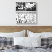 Rustikales Schwarz-Weiß-Foto aus Holz und Windows Leinwanddruck (Insitu (Schlafzimmer))