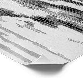 Rustikales Schwarz-Weiß-Foto aus Holz und Windows Poster (Ecke)