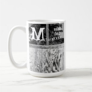 Rustikales Schwarz-Weiß-Foto Bester Vater Aller Ze Kaffeetasse