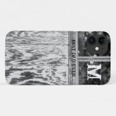 Rustikales Schwarz-Weiß-Foto Bester Vater je Case-Mate iPhone Hülle (Rückseite (Horizontal))