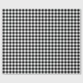 Rustikales Schwarz-Weiß-Gingham-Muster Geschenkpapier (Flach)
