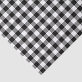 Rustikales Schwarz-Weiß-Gingham-Muster Seidenpapier (Ausschnitt)