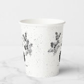 Rustikales Schwarz-weiß Holiday Business Logo Weih Pappbecher (Rechts)