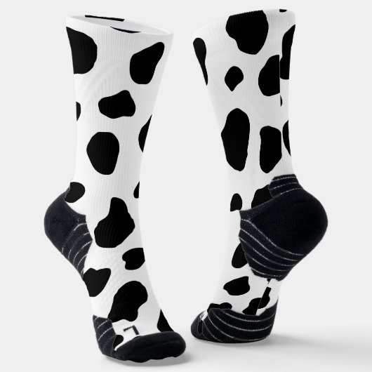 Rustikales Schwarz-Weiß-Holstein-Kuh-Muster Socken (Gewinkelt)