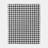 Rustikales Schwarz-Weiß-Karomuster Fleecedecke (Vorderseite)