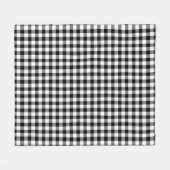 Rustikales Schwarz-Weiß-Karomuster Fleecedecke (Vorderseite (Horizontal))