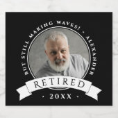 Rustikales Schwarz-Weiß-Reifen-Foto Bierflaschenetikett (Einzelnes Label)