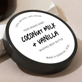 Rustikales, schwarz-weißes, abgerundetes JAR-Etike Runder Aufkleber