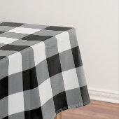 Rustikales Schwarz-weißes Buffalo Karo Kariertes M Tischdecke (Beispiel)