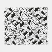 Rustikales Schwarzer Bär Hirsch Buffalo Woodland M Fleecedecke (Vorderseite (Horizontal))