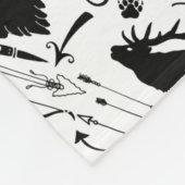 Rustikales Schwarzer Bär Hirsch Buffalo Woodland M Fleecedecke (Ecke)