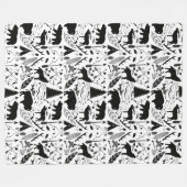 Rustikales Schwarzer Bär Hirsch Buffalo Woodland M Fleecedecke (Vorderseite (Horizontal))