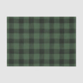 Rustikales schwarzer und grüner Büffel-kariertes Seidenpapier (Vorderseite)