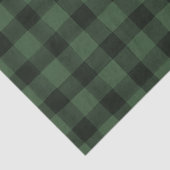Rustikales schwarzer und grüner Büffel-kariertes Seidenpapier (Ausschnitt)