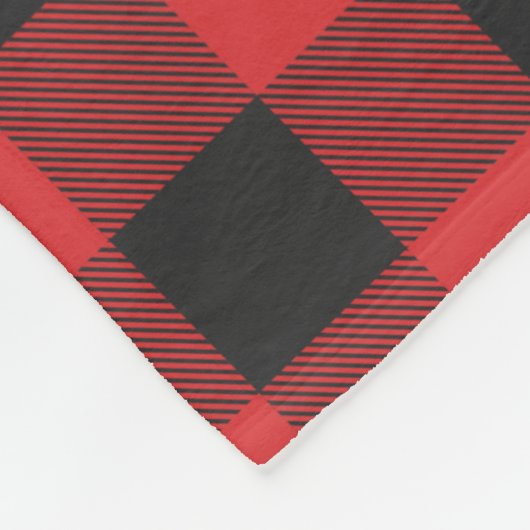 Rustikales, schwarzes Bauernhaus Kariert Fleecedecke (Ecke)