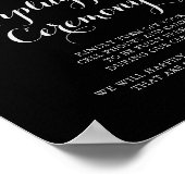 Rustikales Schwarzes Botanisches, nicht eingesteck Poster (Ecke)