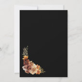 Rustikales Schwarzes Brautparty Einladung (Rückseite)