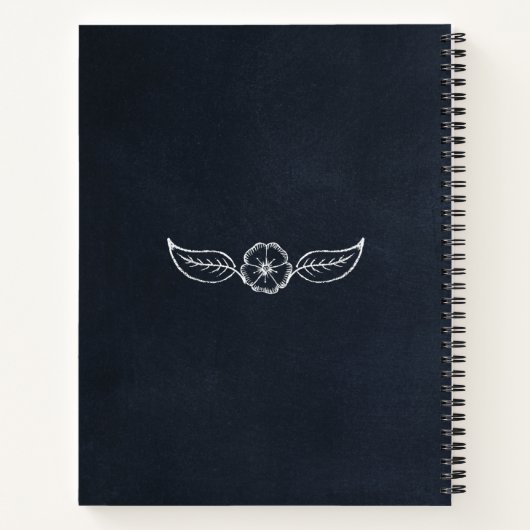 Rustikales Schwarzes Brett Journal Notizblock (Rückseite)