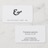 Rustikales schwarzes Briefbeschwerer-Etzeichen Visitenkarte (Vorne/Hinten)