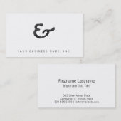 Rustikales schwarzes Briefbeschwerer-Etzeichen Visitenkarte (Vorne/Hinten)