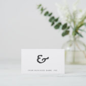 Rustikales schwarzes Briefbeschwerer-Etzeichen Visitenkarte (Stehend Vorderseite)