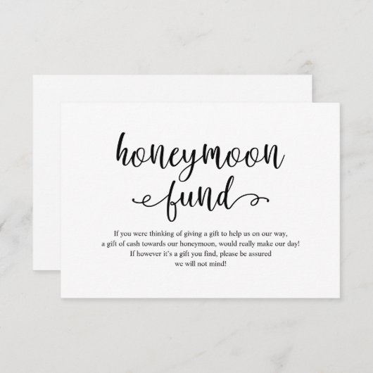 Rustikales schwarzes Drehbuch, Wunschzettel für Ho Begleitkarte (Vorne/Hinten)