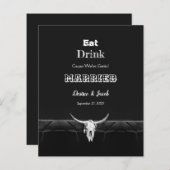 Rustikales Schwarzes Essen Drink Verheirateter Bul (Vorne/Hinten)