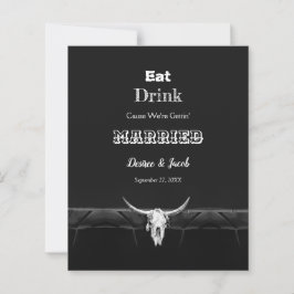 Rustikales Schwarzes Essen Drink Verheirateter Bul