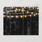 Rustikales schwarzes Holz & Lichter Foto Save-the- (Rückseite)