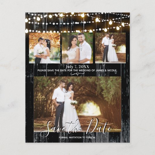 Rustikales Schwarzes Holz und Leuchten 4 Foto Save (Vorderseite)