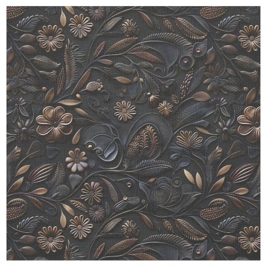 Rustikales, schwarzes Kupfer-Uferleder Stoff (Nahaufnahme)