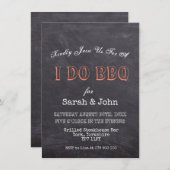 Rustikales Schwarzes Mainboard I Do GRILLEN Einladung (Vorne/Hinten)