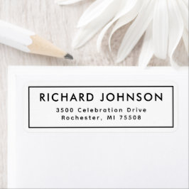 Rustikales Schwarzes Minimalistisch Elegantes Rück