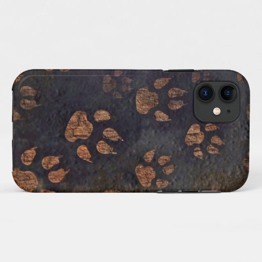 Rustikales schwarzes Muster Case-Mate iPhone Hülle (Rückseite (Horizontal))