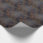 Rustikales schwarzes Muster Geschenkpapier (Ecke)